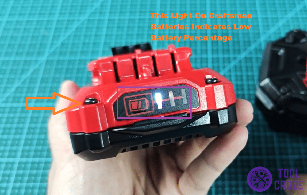 low charging indicator on craftsman battery