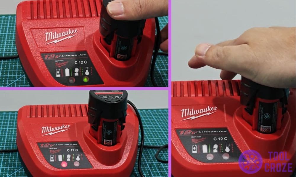 milwaukee battery Charger Lights Meaning