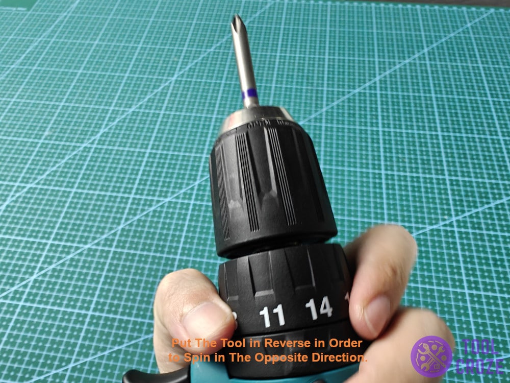 put the tool in reverse