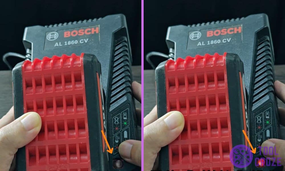 red blinking on bosch charger