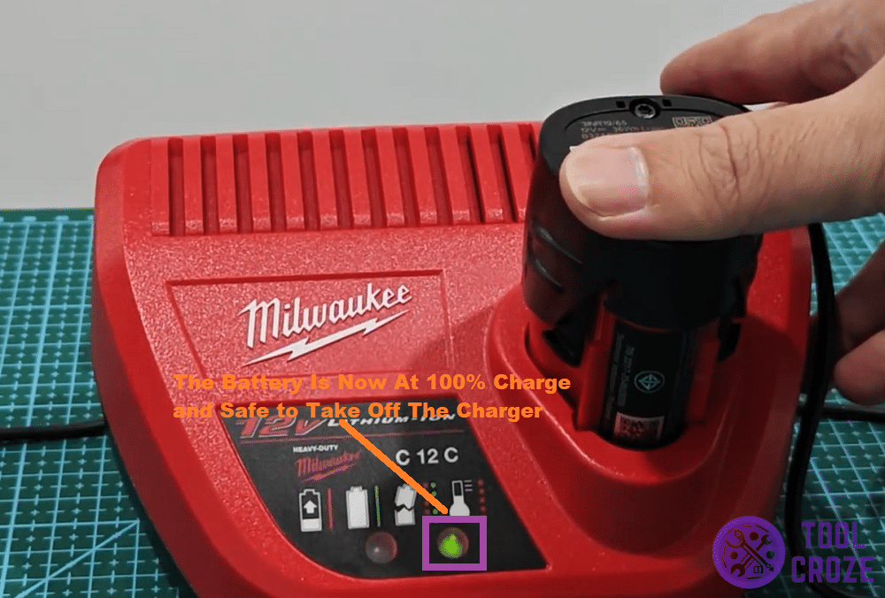 solid green light on milwaukee charger