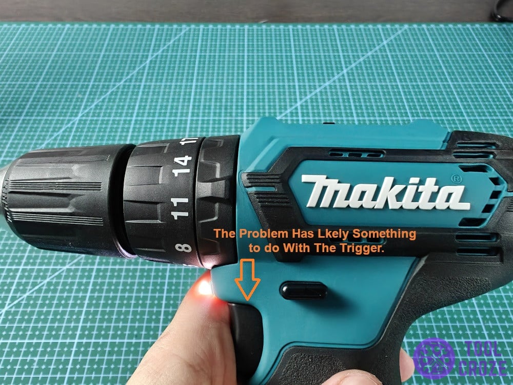 the problem likely has something to do with the trigger.