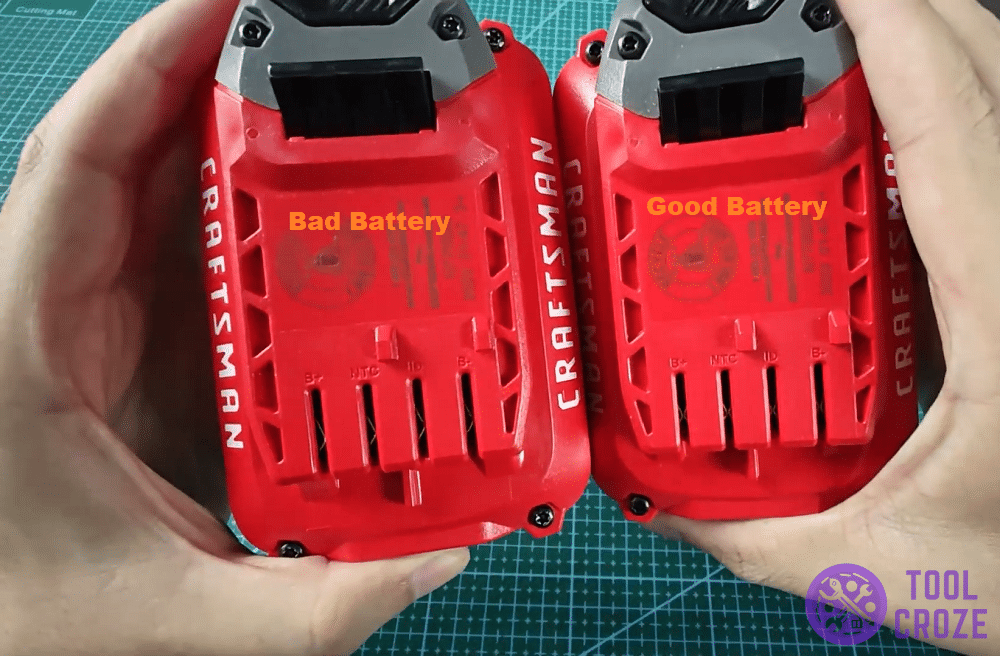 two identical craftsman batteries