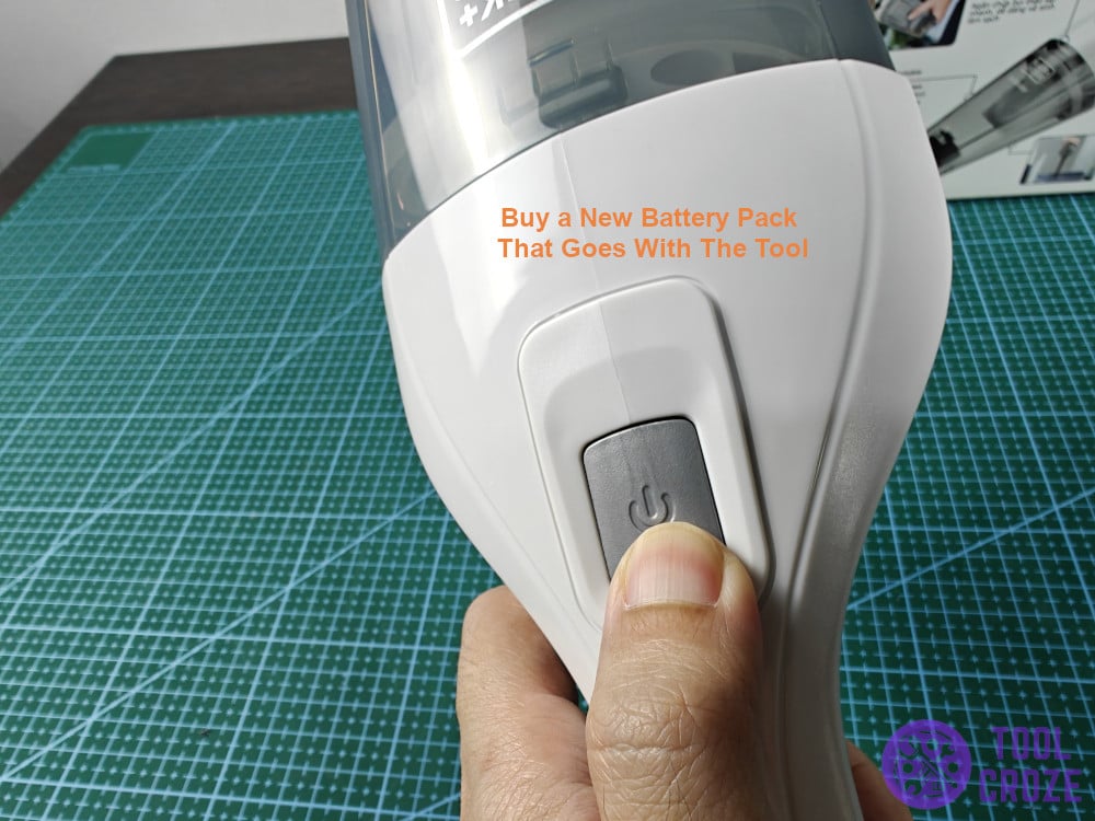 Buy a new battery pack that goes with the tool