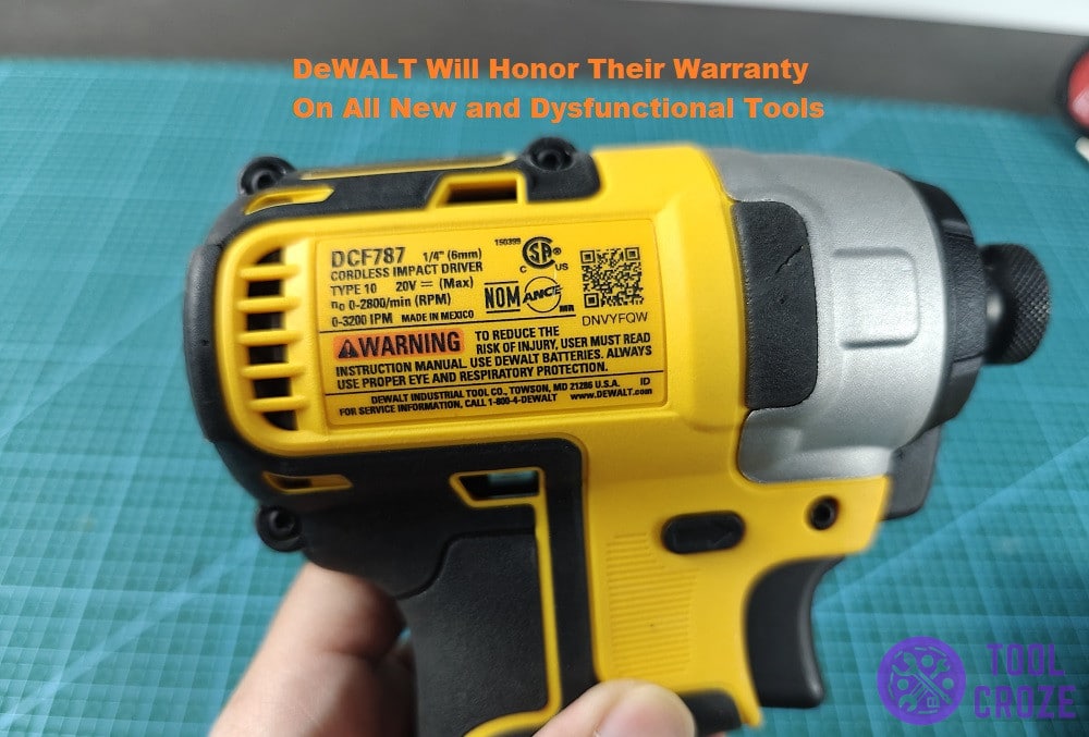 claim warranty if dewalt impact driver is new