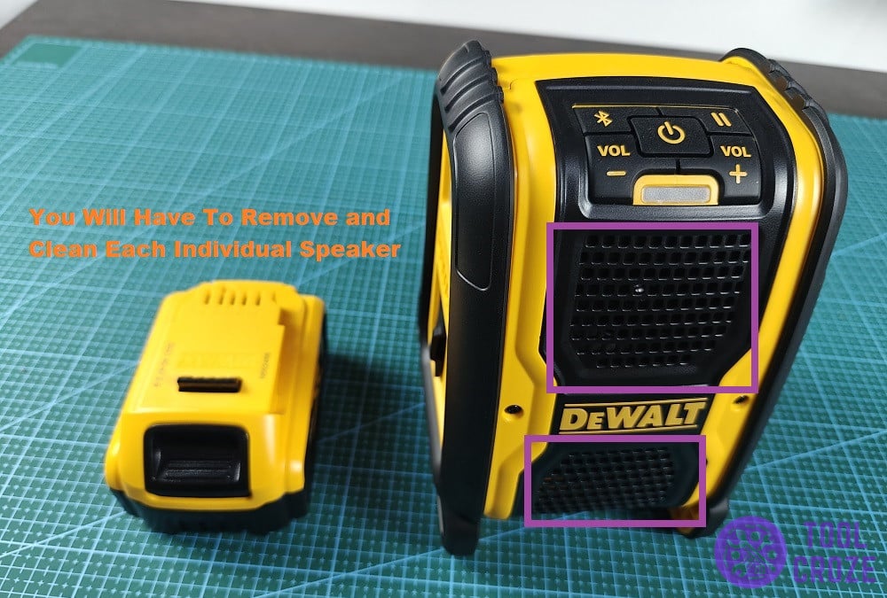 clean the speakers if necessary