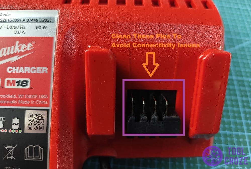 contact points on milwaukee m18 charger