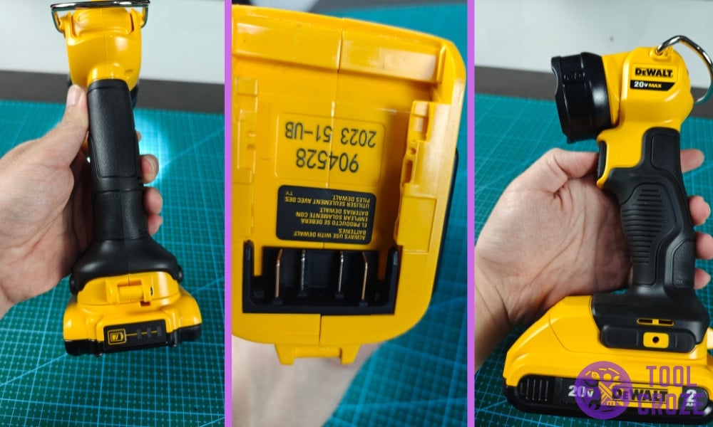 dewalt 20v flashlight blinks