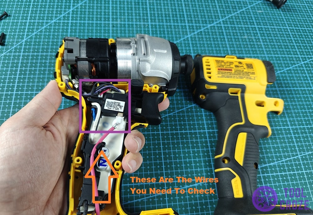 faulty wires connected to trigger mechanism