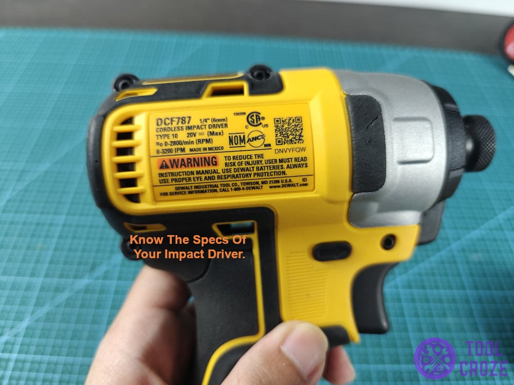 know the specs of your impact driver.