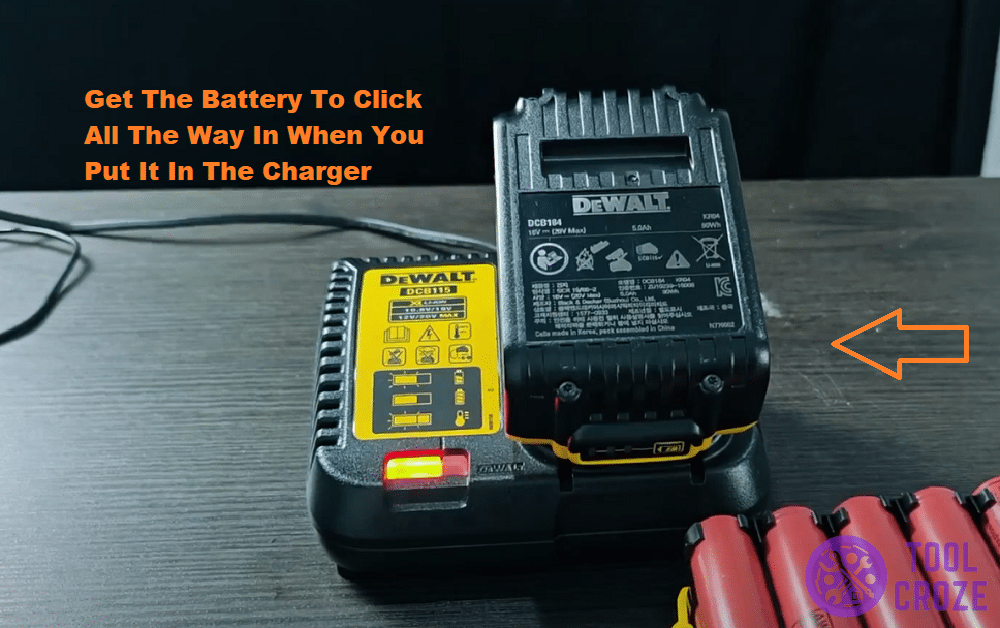 loose dewalt batteries will show full charging light
