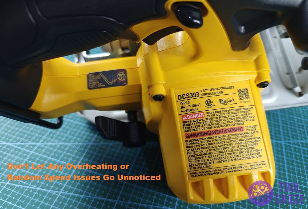 motor issues with dewalt circular saw