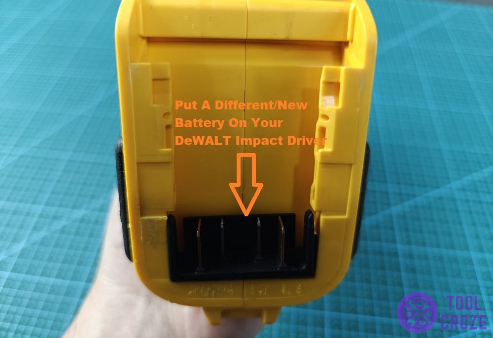 put a different battery on the dewalt impact driver