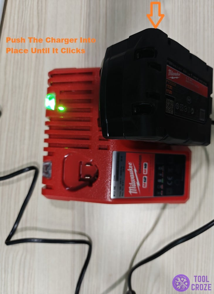 slam the battery in hard to properly connect it
