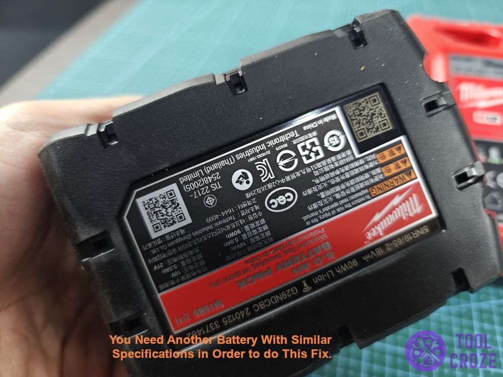 specifications on a Milwaukee M18 battery