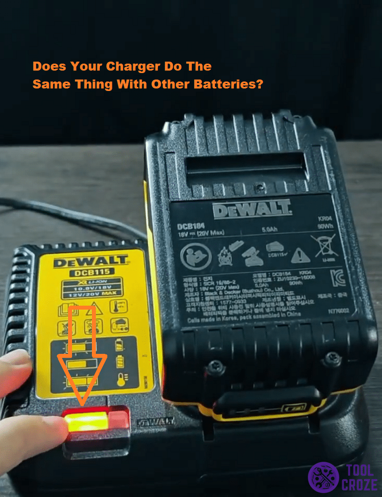 the dewalt charger may be faulty