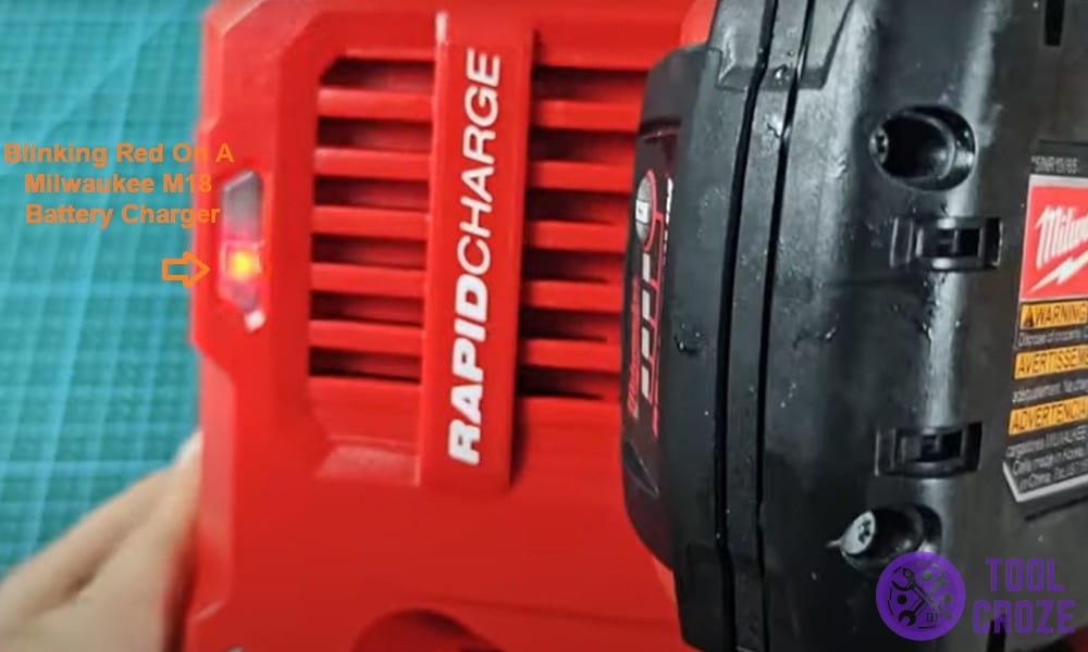 Blinking red on Milwaukee M18 battery charger