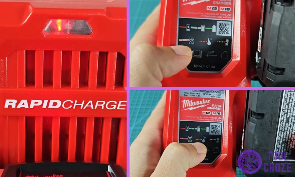 Milwaukee M18 Battery Charger Blinking Red Only
