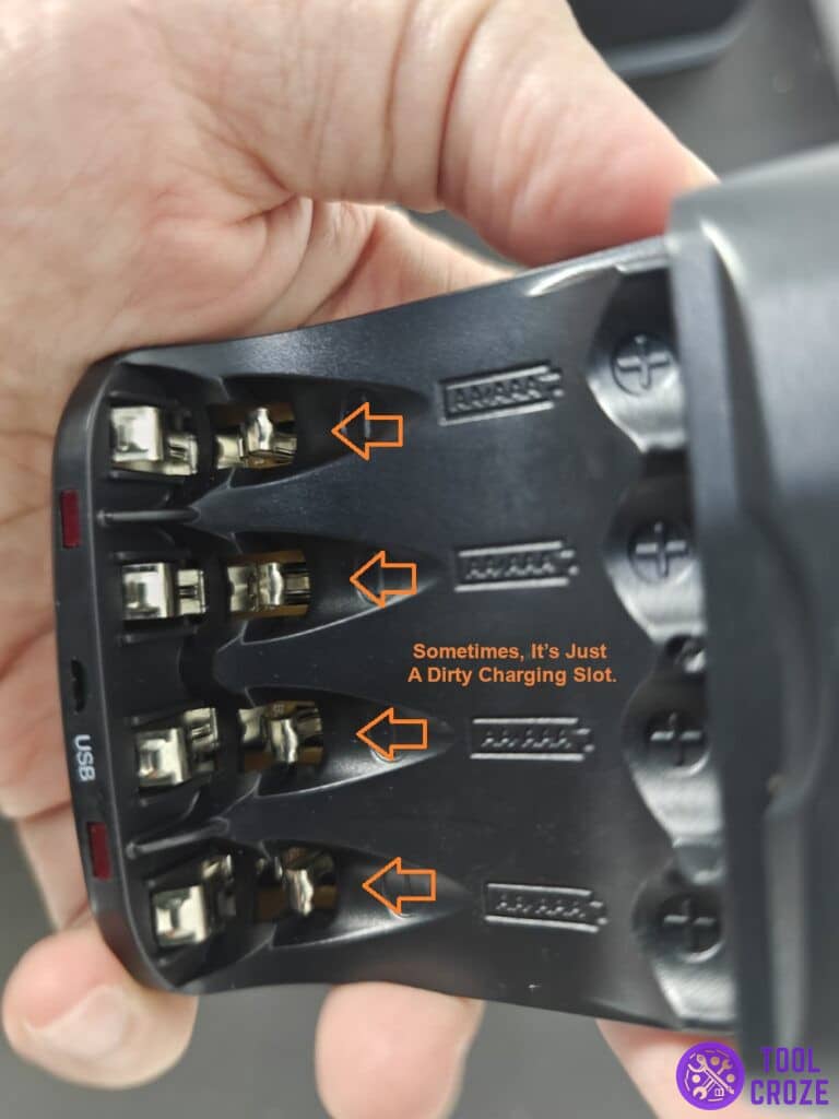Sometimes, it’s just a dirty charging slot.