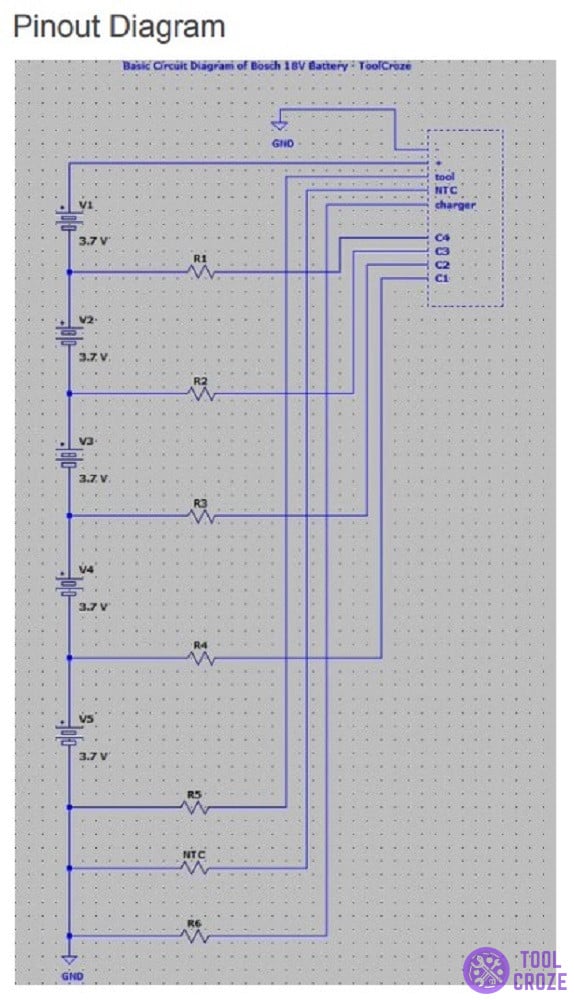 bosch 18v battery diagram