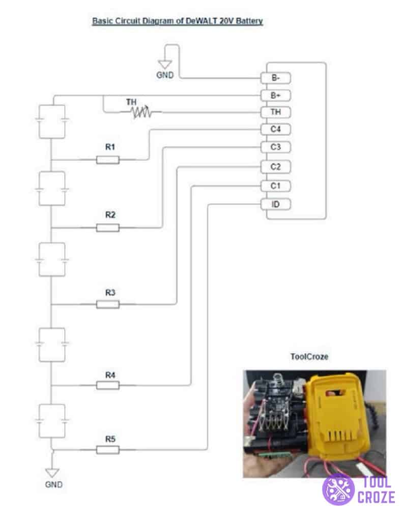 DeWALT 20V Battery Pinout Diagram - Tool Croze