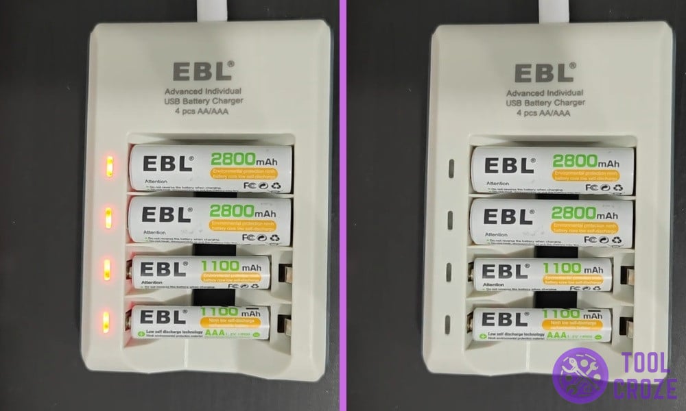 red flashing light on ebl charger