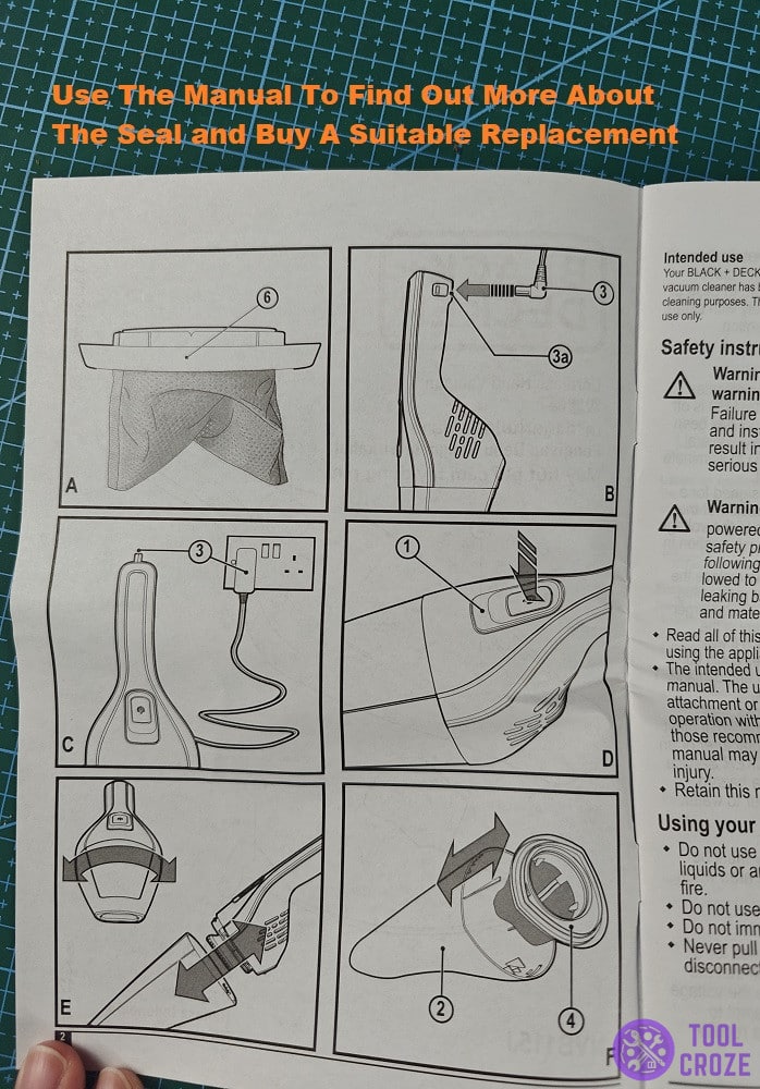 the manual will show how to handle suction seal replacement