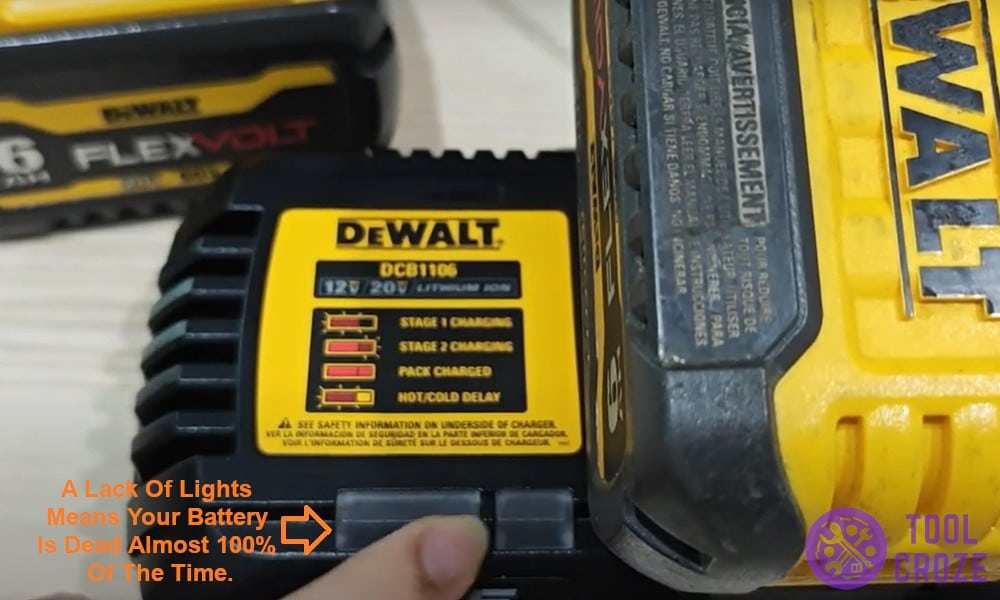 A lack of lights means your battery is dead almost all the time.