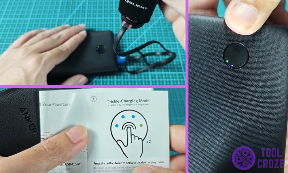 Anker Power Bank Green Light