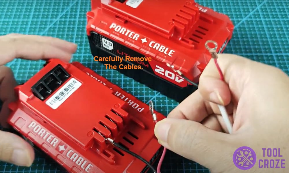Carefully remove the cables.