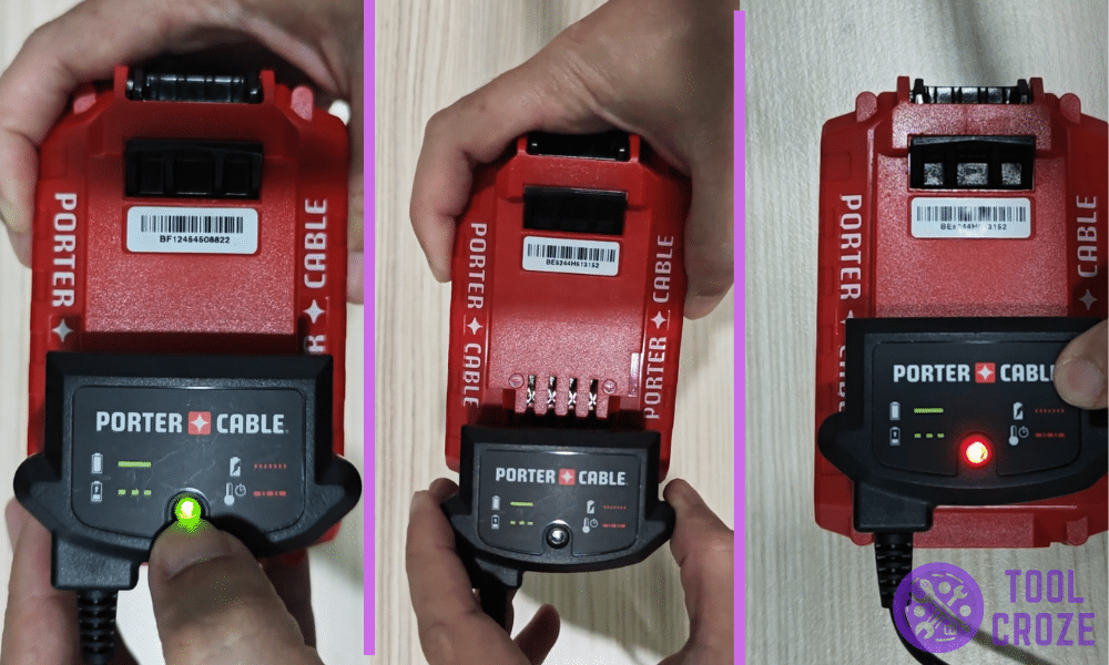 Meaning of Porter-Cable Battery Charger Lights