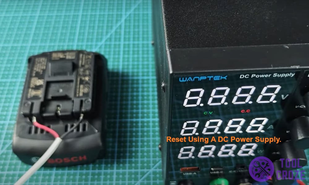 Reset using a DC power supply.