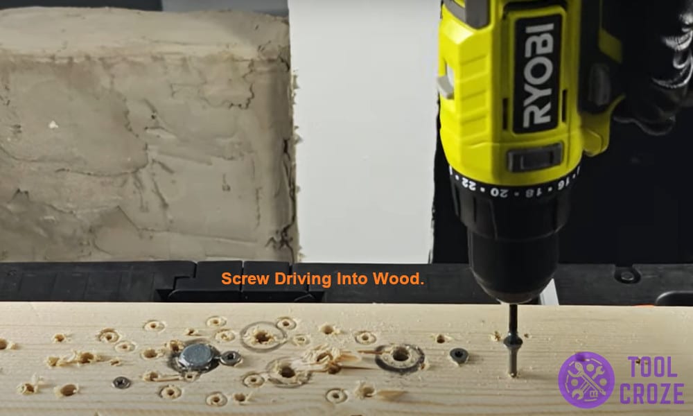 Screw Driving Into Wood.