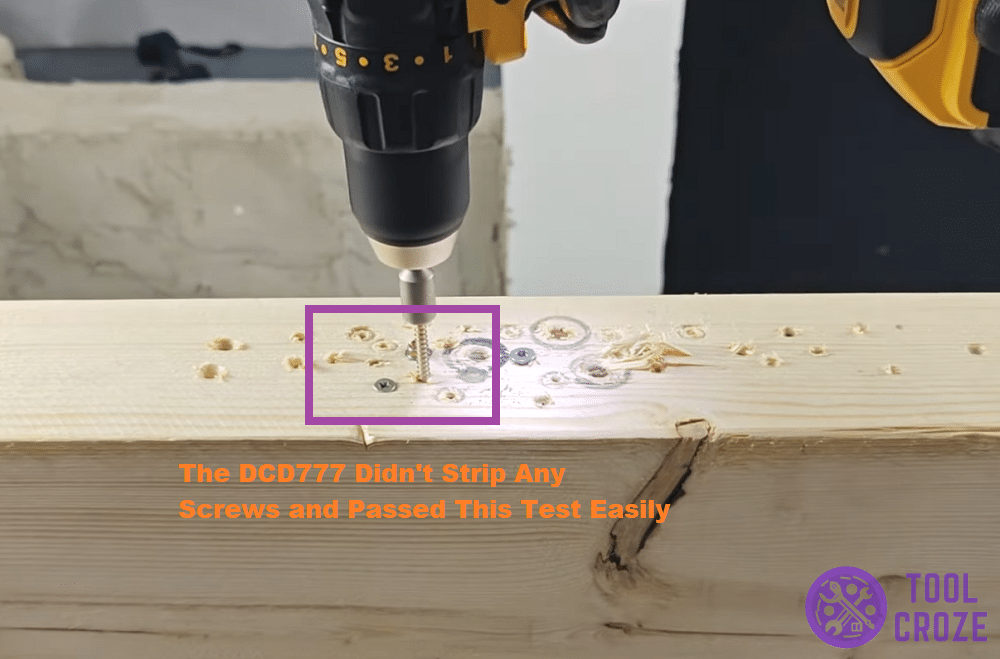 dcd777 driving screws into wood
