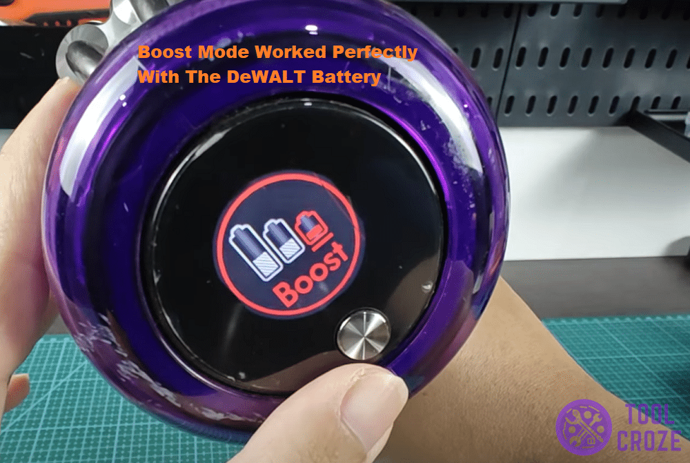 even boost mode works with dewalt battery