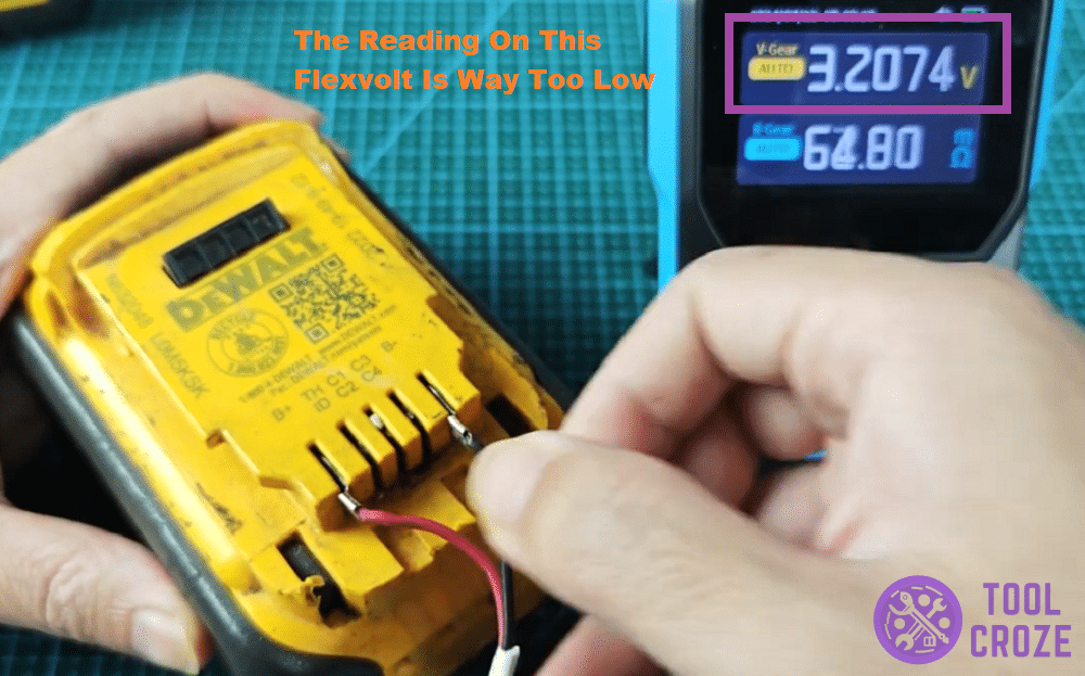 low voltage on flexvolt 60v battery