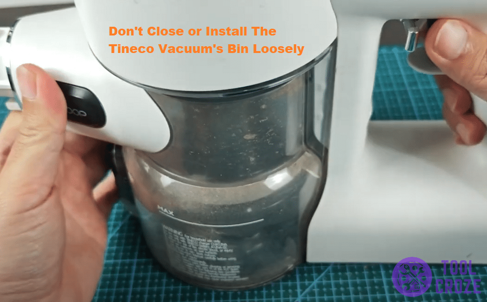 properly install the tineco vacuum bin