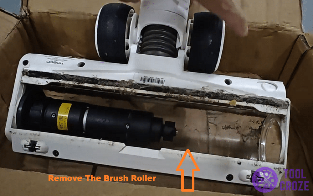 remove the brush roller and clean it