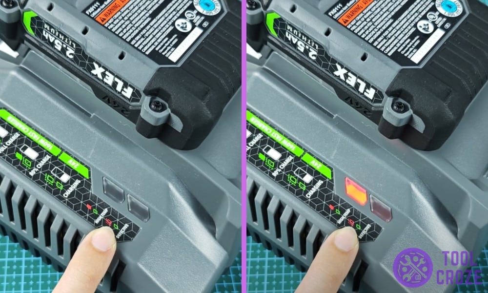 single blinking red light on flex charger