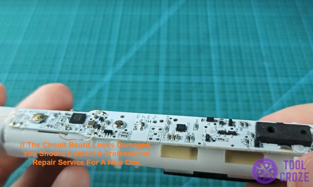 If the circuit board looks damaged, you should contact a professional repair service for a new one.
