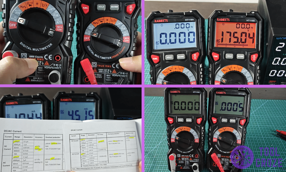 Kaiweets HT118A vs HT118E