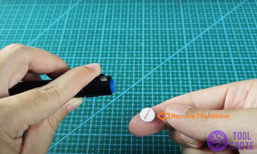 Remove the sticker.