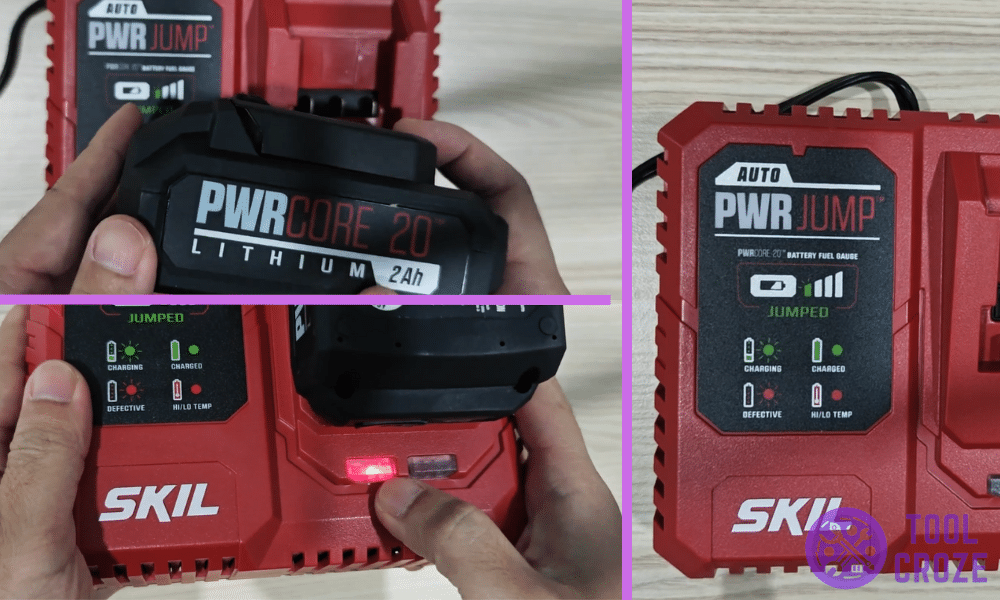 SKIL Battery Charger Lights Meaning