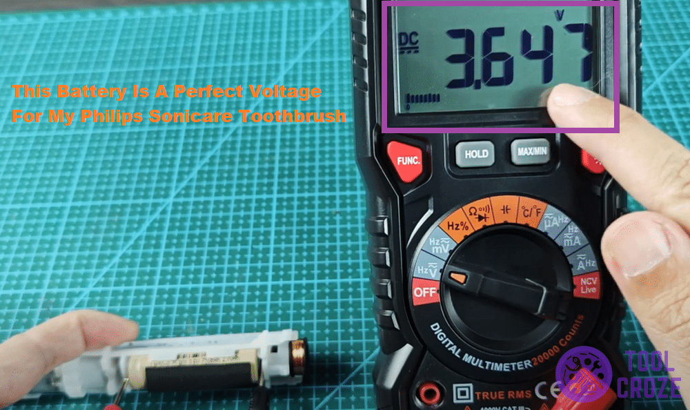 check voltage of battery inside philips sonicare toothbrush