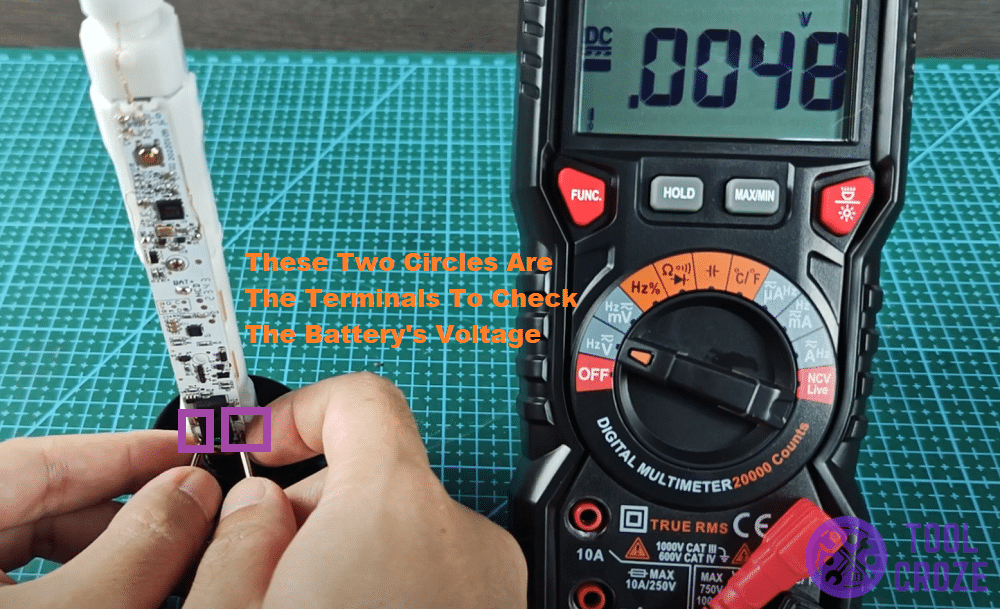 check voltages around charging port of sonicare