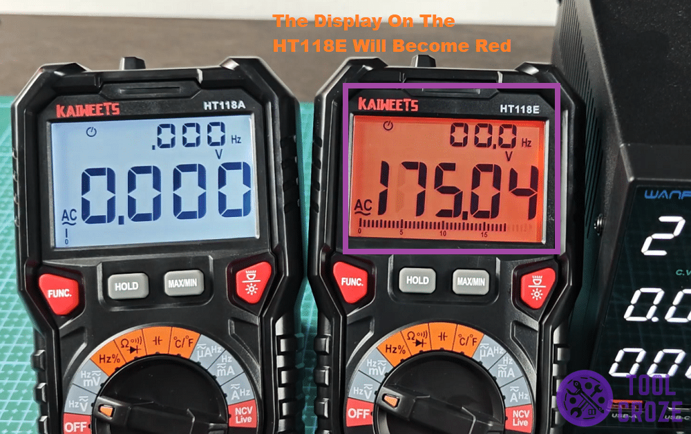 wrong function light on Kaiweets HT118E
