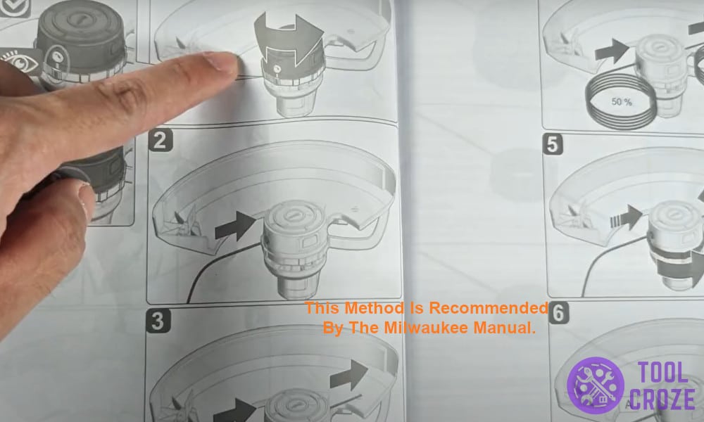 The method recommend by Milwaukee manual.