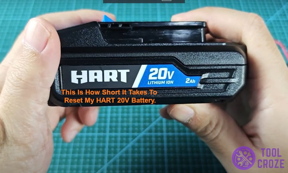 This is how short it takes to reset my HART 20V battery.