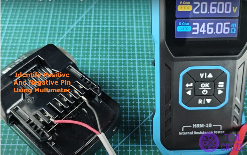 Identify The Positive And Negative Pin Using Multimeter.