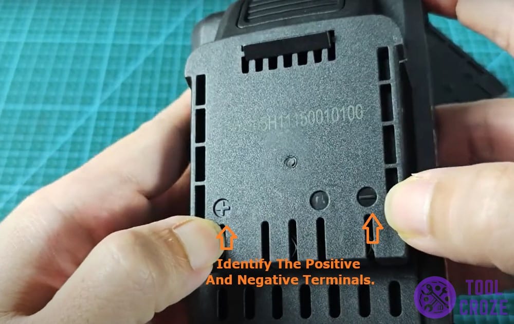 identify the positive and negative terminals